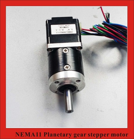 Motor paso a paso reductor planetario Nema 11, 14:1, 28mm de longitud ► Foto 1/4