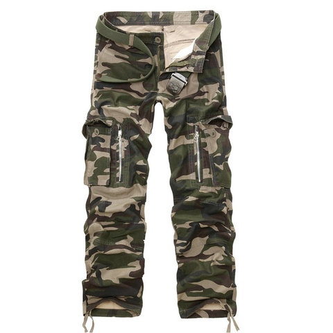 Pantalones Cargo de Camuflaje militar para hombre, Pantalón de algodón con camuflaje, para entrenamiento, primavera y otoño ► Foto 1/6