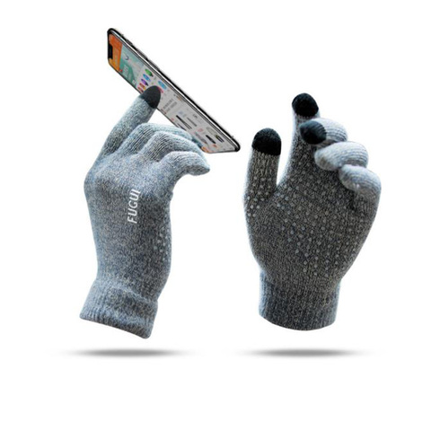 Venta caliente de invierno al aire libre de deportes guantes calientes de la pantalla táctil gimnasio guantes de dedo completo para los hombres de las mujeres de punto magia guantes ► Foto 1/6