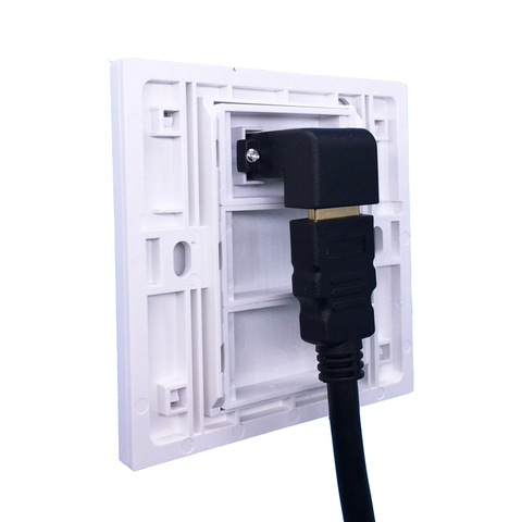 Color blanco codo HDMI1.4 tomacorriente de pared Panel frontal en forma de L HDMI macho para proyector DVD PS Wii Xbox ► Foto 1/5
