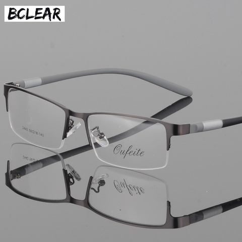 BCLEAR-Gafas de titanio para hombre, montura para gafas de hombre, lentes ópticas de lectura graduadas por ordenador, lentes de ojo transparente, gafas para hombre ► Foto 1/6