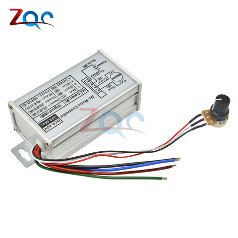 DC 9-60V PWM controlador de velocidad del Motor de CC continua 12V 24V 60V MAX 20A modulador por ancho de pulso Motor interruptor para regular la velocidad ► Foto 1/6