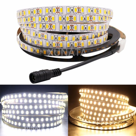 Tira de luces led superbrillante, 120leds/m, SMD 5630, 5730, Flexible, 5M, 600, cinta LED CC de 12V, lámpara de cinta no impermeable, 1m, 2m, 3m, 4m ► Foto 1/4