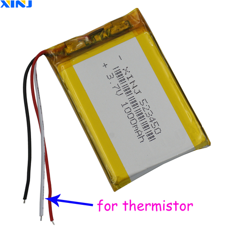 XINJ-Batería de polímero de litio li-po de 3,7 V, 1000mAh, 3 cables para cámara, E-book, PDA, ipod, dispositivo Bluetooth, DVD, 523450 ► Foto 1/2