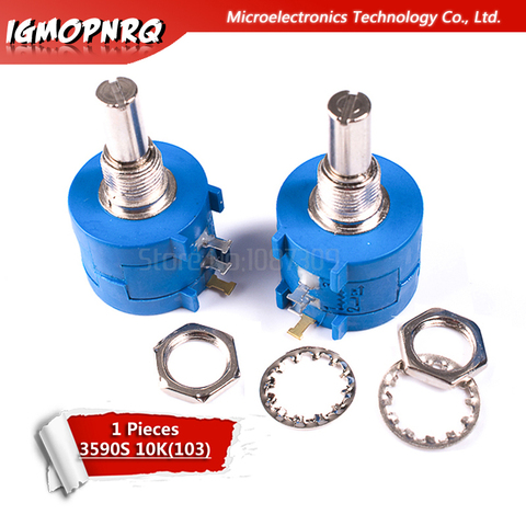 Potenciómetro multivuelta de precisión 3590S-2-103L 3590S 10K ohm, 10 anillos de resistencia ajustable ► Foto 1/5