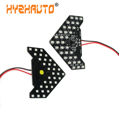 HYZHAUTO 2 uds 33 SMD Flecha en forma de luz LED de intermitente que fluye de espejo retrovisor de amarillo rojo DC12V ► Foto 1/5