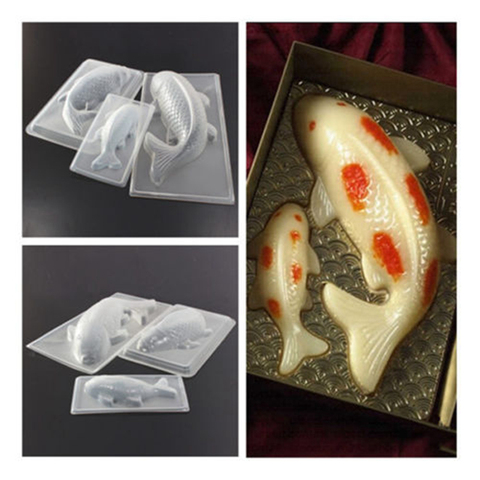 Molde de pescado de carpa ciprinoide de plástico 3D de Año Nuevo, molde de gelatina para pudín de pastel molde para figuras de azúcar herramienta de cocina Ustensiles Patisserie ► Foto 1/6