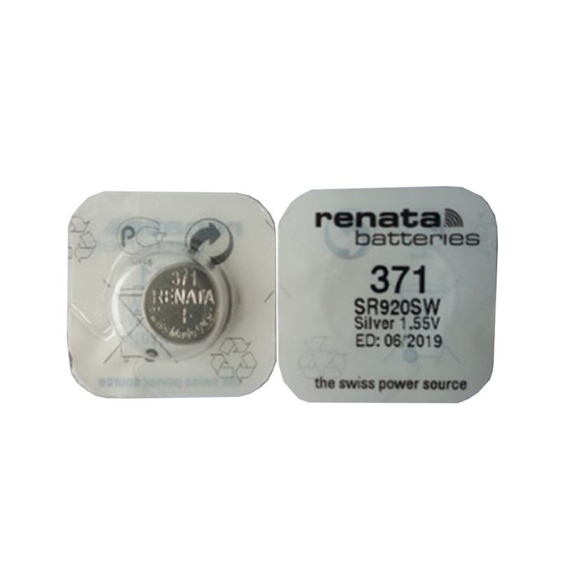 Renata 371 Pila Batteria Orologio Mercury Free Silver Oxide SR920SW Swiss 1.55V - Foto 9