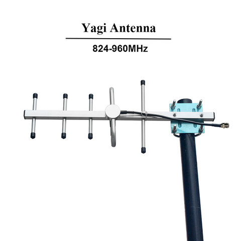 Antena Yagi GSM de 8dBi, 850mhz, 900mhz, 2G, 3G, 850, 824-960mhz, repetidor de refuerzo de teléfono móvil para uso en exteriores ► Foto 1/2