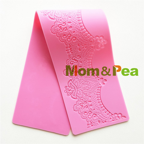 Mom & guisante-Molde de encaje de silicona para decoración de tartas, molde 3D de grado alimenticio, GX237 ► Foto 1/3