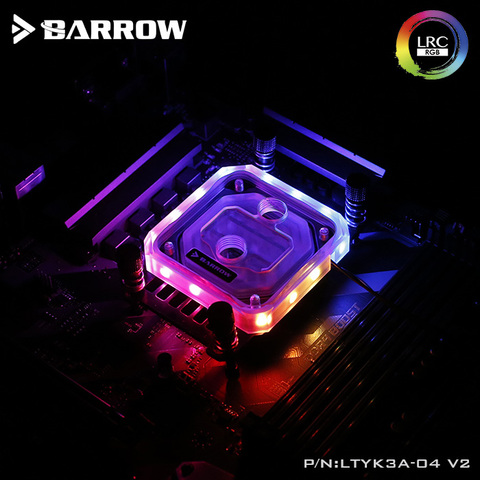 Barrow LTYK3A-04-V2, para bloques de agua RyzenAMD/AM4/AM3 CPU, bloque de microcorte acrílico LRC RGB v2 ► Foto 1/3