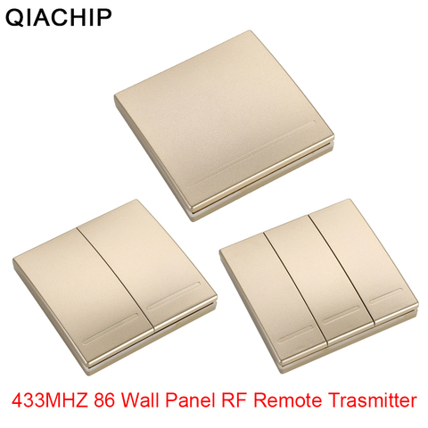 QIACHIP 433 Mhz inalámbrico de RF Panel de pared transmisor y AC 110 V 220 V 1 canal interruptor de Control remoto receptor salón dormitorio luces ► Foto 1/6