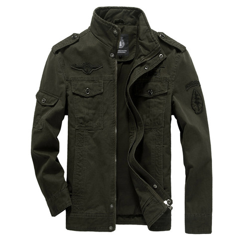 Chaqueta militar de algodón para hombre, Chaqueta estilo militar MA-1 de soldado de Otoño de 2022, cazadora de hombre de talla grande M-6XL ► Foto 1/6