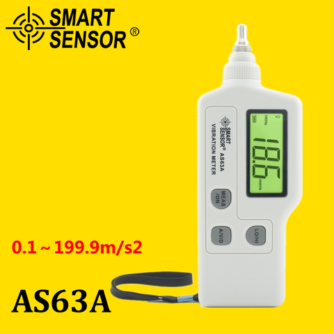 Medidor de Vibraciones portátil inteligente Sensor AS63A, aceleración/desplazamiento/velocidad vibración medidor analizador vibrómetro ► Foto 1/1