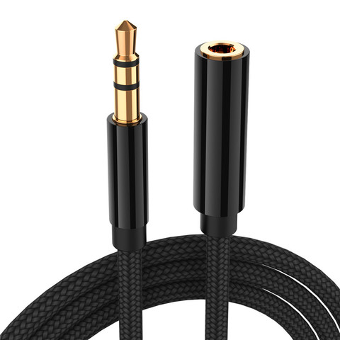 Cable de extensión de Audio de 3,5mm, Cable extensor de auriculares macho a hembra de 3,5, Cable auxiliar de coche, código para auriculares más fuerte ► Foto 1/6