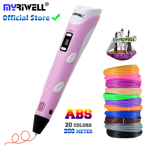 Myriwell-Bolígrafo 3D para dibujo, lo mejor para niños con filamento ABS de 1,75mm, regalo de cumpleaños y Navidad ► Foto 1/6