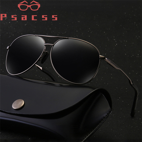 Psacss clásico piloto polarizado fotocromáticos gafas de sol hombres mujeres Marco de aleación de diseñador de la marca gafas para conducir, para pescar tonos ► Foto 1/6