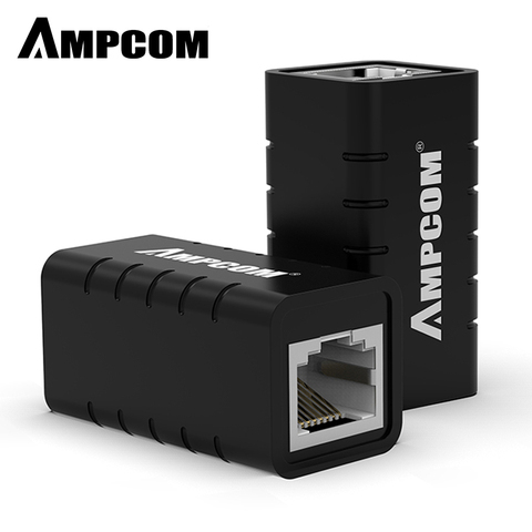 AMPCOM 1 Uds RJ45 adaptador Ethernet 8P8C prolongador hembra LAN conector en línea Cat7/Cat6/Cat5e Ethernet Cable-protección contra rayos ► Foto 1/6