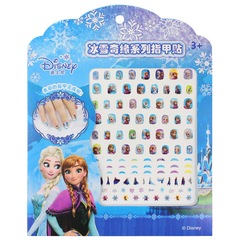 Congelados elsa anna pegatinas de uñas juguete Disney Princesa Sofia nieve blanca princesa niñas etiqueta juguetes para novia de regalo de los niños ► Foto 1/5