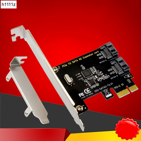 H1111Z PCI-E SATA 1X 4X 8X 16X PCI-E tarjetas PCI Express a SATA 3,0 2-Puerto SATA III 6 gbps expansión placas de añadir en las tarjetas ► Foto 1/6