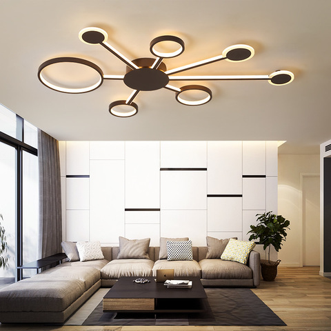 Luces de techo Led de nuevo diseño para sala de estar habitación de estudio hogar café Color acabado lámpara de techo ► Foto 1/6