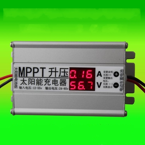 Panel solar MPPT células controlador de cargador de refuerzo ajustable 24V 36V 48V 60V 72V tensión de carga de la batería regulador ► Foto 1/5