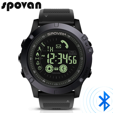 SPOVAN-reloj inteligente con Bluetooth para hombre y mujer, cronógrafo deportivo Digital LED, resistente al agua hasta 50m ► Foto 1/1