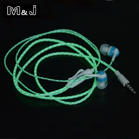 Auriculares que brillan en la oscuridad, luminosos, con luz Flash, con micrófono, iluminación nocturna, para teléfono, MP3, gran oferta ► Foto 1/1