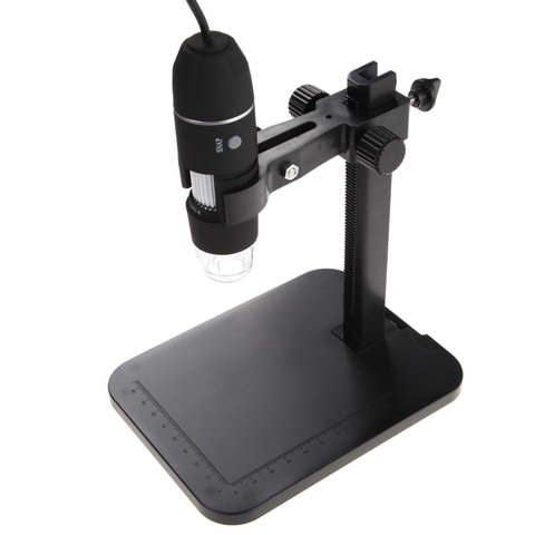 Microscopio Digital portátil USB, 1000X, 8 LED, 2MP, cámara de lupa endoscópica, soporte de elevación, regla de calibración ► Foto 1/6