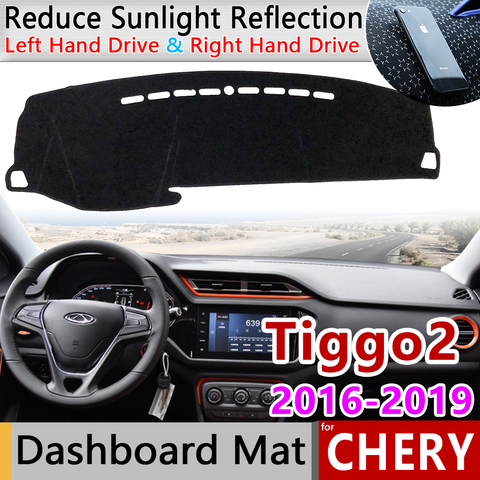 Para Chery Tiggo 2 2016 2017 2022 estera antideslizante cubierta del salpicadero almohadilla de Dashmat accesorios Tiggo2 Tiggo 3x MVM X22 DR3 ► Foto 1/6