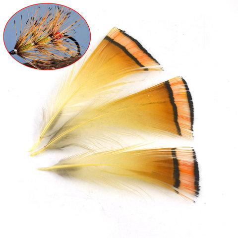 MNFT-plumas naturales de faisán dorado, atado de moscas, Material Señuelos de pesca con mosca, venta al por mayor, 50 Uds. ► Foto 1/4