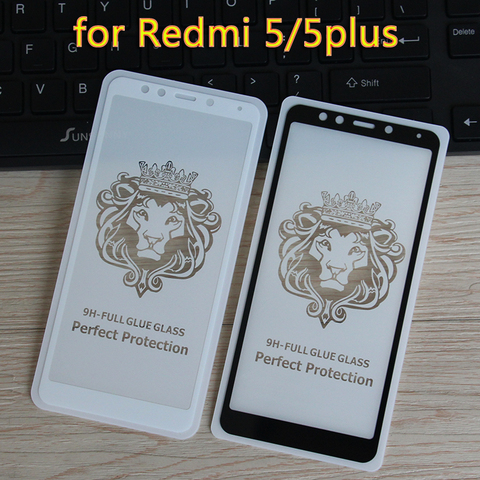 Protector de vidrio templado 9H 2.5D para Xiaomi Redmi 5 Plus Two, Protector completo de pantalla del teléfono ► Foto 1/6