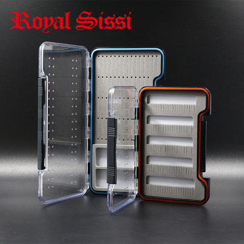 Royal Sissi-Conjunto de 2 cajas de alta resistencia, señuelo de la pesca con mosca, impermeable, portátil, compartimiento magnético ► Foto 1/6