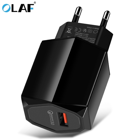 Cargador USB de carga rápida 3,0, 18W, Qualcomm QC 3,0, Cargador USB portátil para teléfono móvil, iPhone, Samsung, Xiaomi, Huawei ► Foto 1/6