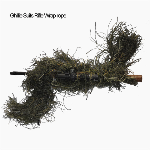 Caza Rifle envolver cuerda hierba tipo Ghillie trajes cubierta de pistola para camuflaje Yowie francotirador Paintball caza ropa F246 ► Foto 1/6