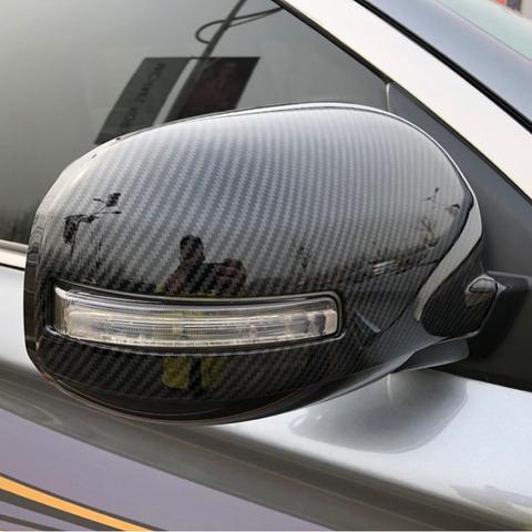 Conjunto de 2 piezas para Mitsubishi ASX 2010-2022, espejo lateral de fibra de carbono, cubierta para espejo retrovisor de ABS, accesorios de estilismo para exteriores de coche ► Foto 1/6