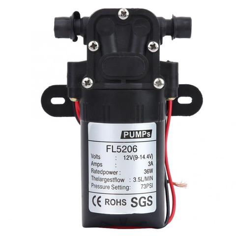 Bomba de agua de diafragma eléctrica DC12V/24V, 36W, interruptor automático, 2-3.5L/min, bomba de Agua pulverizada de lavado agrícola de alta presión ► Foto 1/6