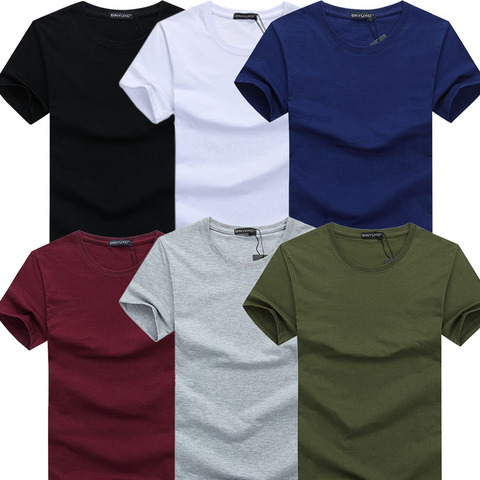 TEXIWAS 2022 6 unids/lote nueva marca de moda cuello redondo delgado de manga corta Camiseta hombres tendencia Casual hombres camiseta coreana T camisas 4XL 5X ► Foto 1/6