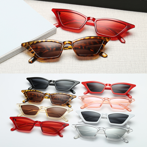 Gafas de sol de estilo ojo de gato para mujer, anteojos de sol femeninos de alta calidad, a la moda, con montura pequeña, con protección UV400 ► Foto 1/6
