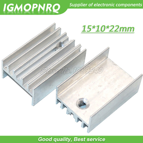 Radiador disipador de calor de aluminio blanco, Transistor de 15x10x22mm a-220 para transistores TO220, IGMOPNRQ, 10 Uds. ► Foto 1/1
