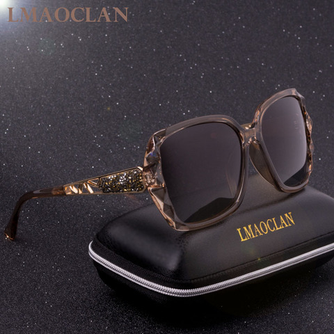 Gafas de sol polarizadas HD de diseño de marca de lujo para mujer, gafas de sol cuadradas de gran tamaño con degradado, gafas para mujer, gafas UV400 ► Foto 1/6