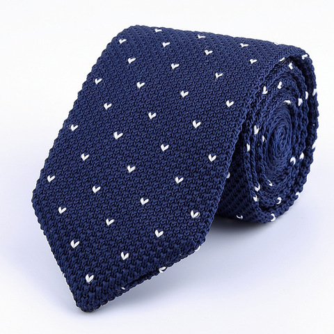 Corbata de punto triangular para hombre, corbatas de rayas tejidas de estilo nuevo británico para fiesta, corbatas de punto ► Foto 1/6