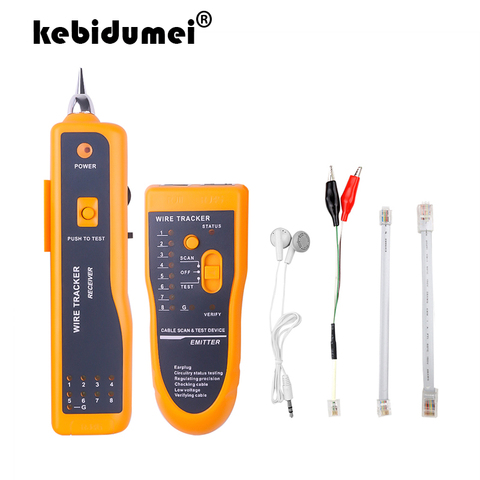 Kebidumei-rastreador de Cable de teléfono, localizador rastreador de línea Cat5, Cat6, RJ45, UTP, STP, probador de Cable de red LAN, Kit de herramientas de diagnóstico de tono ► Foto 1/6