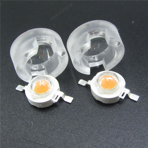 13mm LED IR Mini lente 15 30 45 60 90 soporte integrado de 100 grados, 1 W 3 W 5 W LED sintético lentes de potencia Reflector colimador ► Foto 1/5