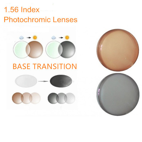 Lentes fotocromáticas graduadas para miopía/hipermetropía, lentes de sol antideslumbrantes, graduadas con índice de 1,56, color gris y marrón, O156 ► Foto 1/1