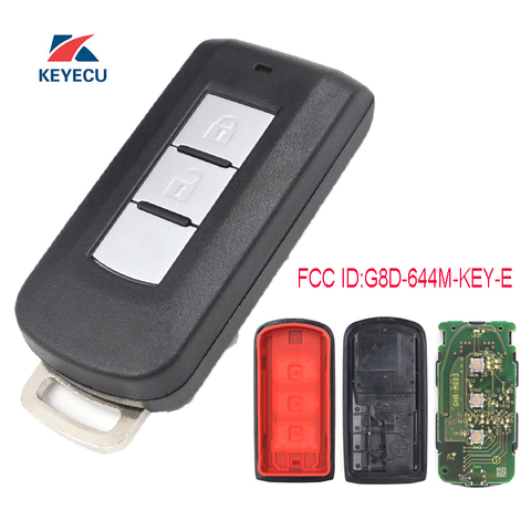 Reemplazo KEYECU mando a distancia de coche 2 botón 433MHz PCF7952 para Mitsubishi Outlander 2008-2012 FCC ID: G8D-644M-KEY-E ► Foto 1/1