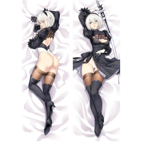 Funda de almohada de Anime NieR:Automata, 9S YoRHa 2B, Sexy, 3D, doble cara, ropa de cama, funda de almohada personalizada, NR01A ► Foto 1/6