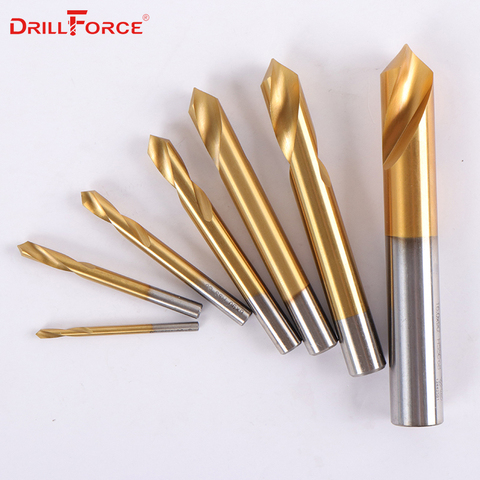 90 grados HSS Chamfer contradisipador chafer brocas Centro Spotting titanio Cobalt Drill Bit 3/4/5/ 6/8/10/12/14/16/18/20/25mm ► Foto 1/6