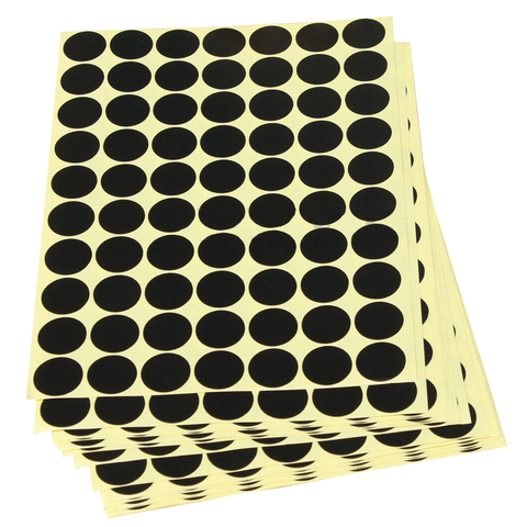 19mm círculos ronda código Adhesivos autoadhesivo etiquetas adhesivas negro ► Foto 1/2