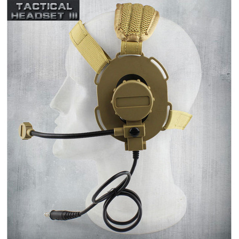 Auriculares militares de caza al aire libre, cascos de combate táctico, Airsoft, con protección para la oreja PTT ► Foto 1/6